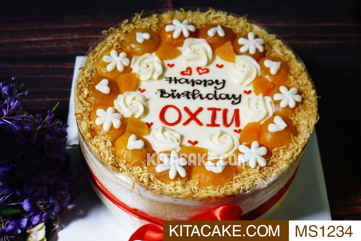 Bánh sinh nhật Happy birthday OX Iu MS1234 - Bánh sinh nhật bông lan trứng  muối Tp. HCM