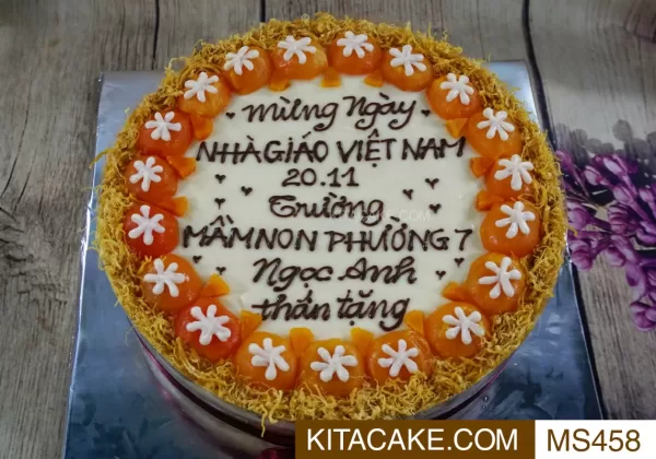 Mừng ngày nhà giáo Việt Nam | Bánh sinh sinh nhật trứng muối MS458