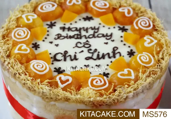 Bánh sinh nhật mặn Happy birthday cô Chí Linh MS576