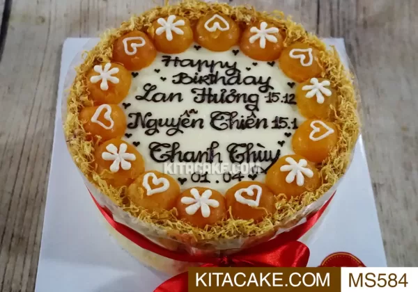 Bánh sinh nhật mặn Happy birthday Lan Phương - Huyền Thiên - Thanh Thùy MS584