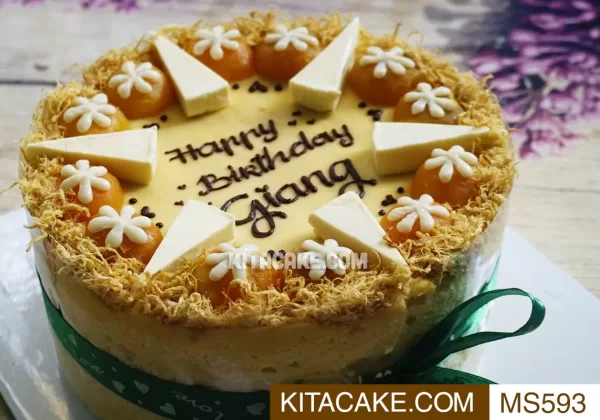 Bánh sinh nhật sốt kim sa Happy birthday Giang MS593