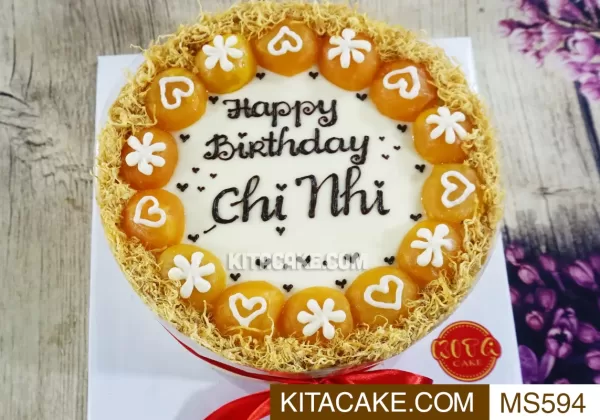 Bánh sinh nhat mặn Happy birthday Chị Nhi MS0594