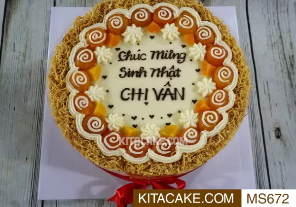 Bánh sinh nhật mặn Chúc mừng sinh nhật Chị Vân MS0672