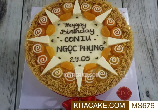 Bánh sinh nhật mặn Happy birthday con iu Ngọc Phụng MS0676