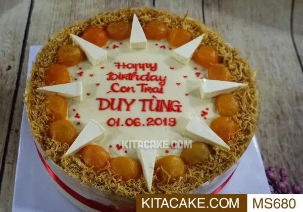 Bánh sinh nhật mặn Happy birthday con trai Duy Tùng MS0680