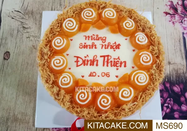 Bánh sinh nhật mặn Mừng sinh nhật Đình Thiện MS0690