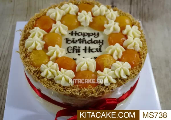 Bánh sinh nhật mặn Happy birthday Chị Hai MS738