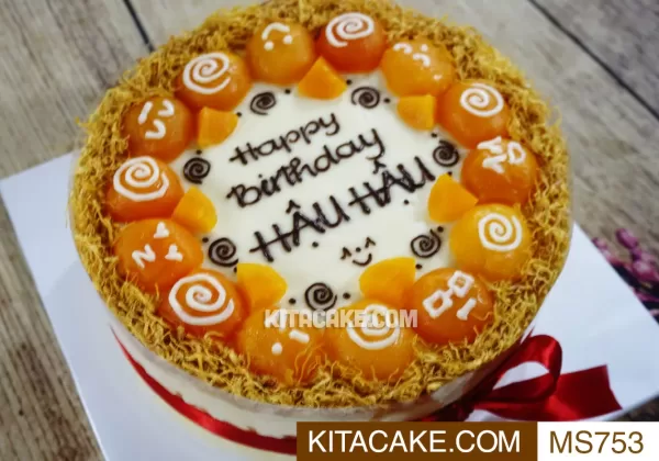 Bánh sinh nhật mặn Happy birthday Hậu Hậu MS753