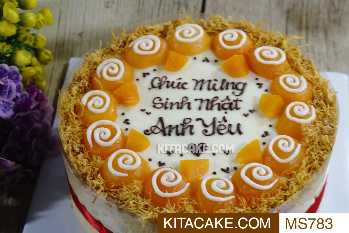 bánh bông lan trứng muối 003 Bánh sinh nhật mặn Chúc mừng sinh nhật Anh Yêu MS783
