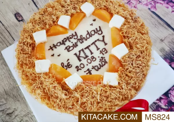 Bánh sinh nhật mặn Happy birthday bé KITTY MS824