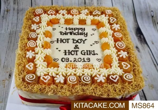 Bánh sinh nhật mặn Happy birthday HOTBOY & HOTGIRL MS864