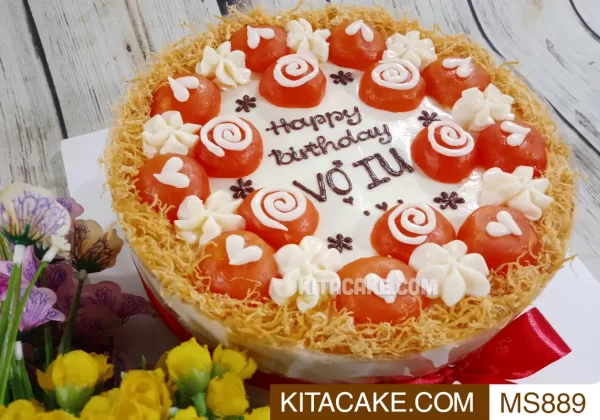 Bánh sinh nhật mặn Happy birthday VỢ IU MS889