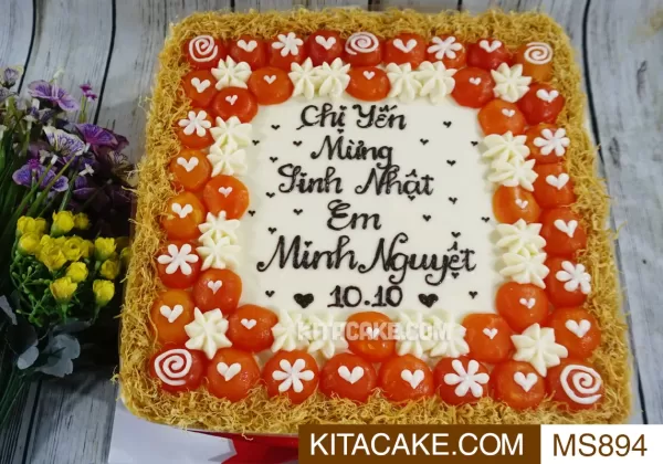 Bánh sinh nhật mặn Chị Yến mừng sinh nhật em Minh Nguyệt MS894