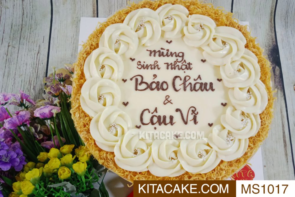 Bánh sinh nhật mặn mừng sinh nhật Bảo Châu và Cậu Vi MS1017