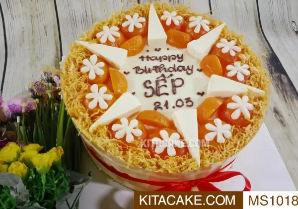 Bánh sinh nhật mặn Happy birthday Sếp MS1018