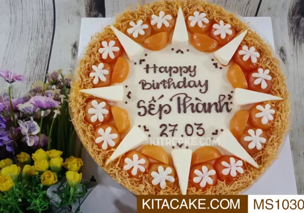 Bánh sinh nhật mặn Happy birthday Sếp Thành MS1030