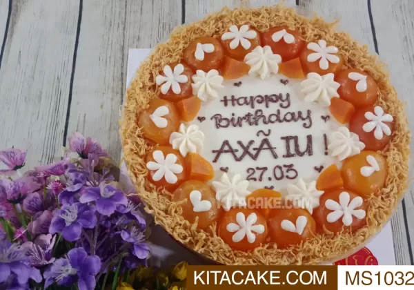 Bánh sinh nhật mặn Happy birthday A Xã Iu MS1032