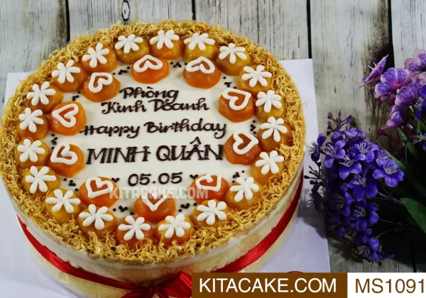 Bánh sinh nhật mặn Phòng kinh doanh happy birthday MINH QUÂN MS1091