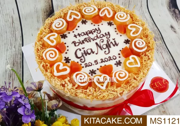 Bánh sinh nhật mặn Happy birthday Gia Nghia MS1121