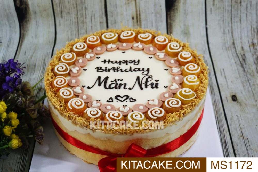 Bánh sinh nhật mặn Happy birthday Mẫn Nhi MS1172