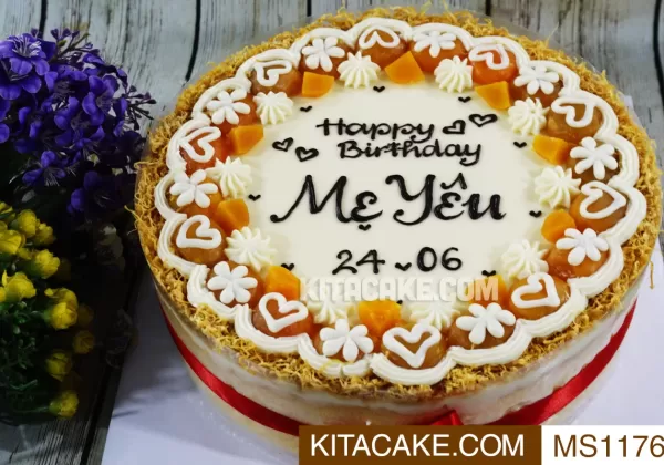 Bánh sinh nhật mặn Happy birthday Mẹ Yêu MS1176