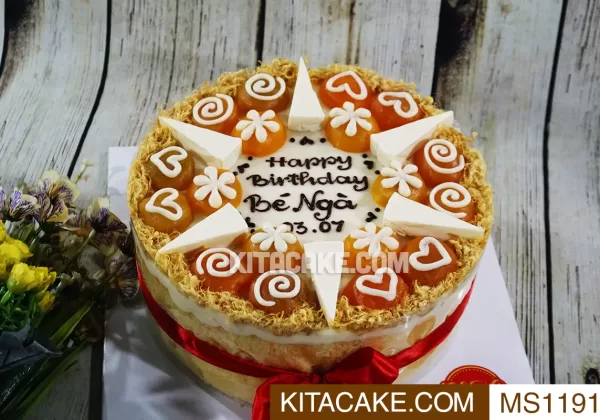 Bánh sinh nhật mặn Happy birthday Bé Nga MS1191