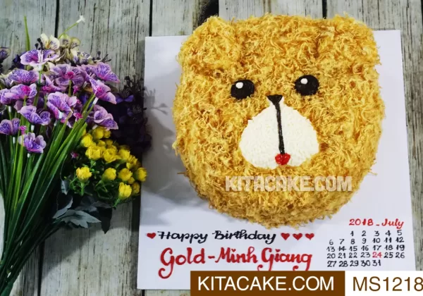 Bánh sinh nhật tạo hình Happy birthday Gold Minh Giang MS1218