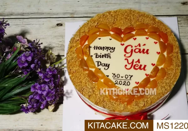 Bánh sinh nhặt mặn Happy birthday Gấu yêu MS1220