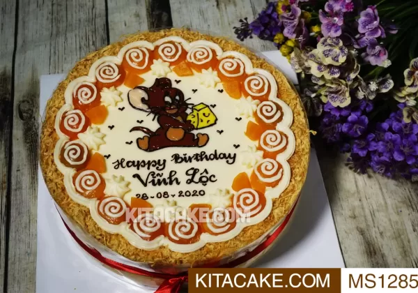 Bánh sinh nhật tuổi chuột - Happy birthday Vĩnh Lộc MS1285