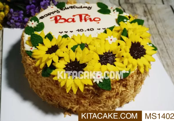 Bánh sinh nhật bông lan trứng muối tặng ba - Happy birthday Ba Thọ MS1402