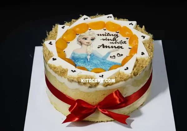 Bánh sinh nhật in hình else Mừng sinh nhật Anna