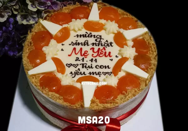 Bánh sinh nhật tặng mẹ | mừng sinh nhật mẹ yêu tụi con yêu mẹ MSA20