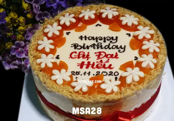 Bánh sinh nhật tặng chị | Happy birthday chị Đại Hiếu size 20cm MSA28
