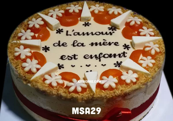 Bánh sinh nhật tiếng Pháp | L'amour de la mère est enfant MSA29