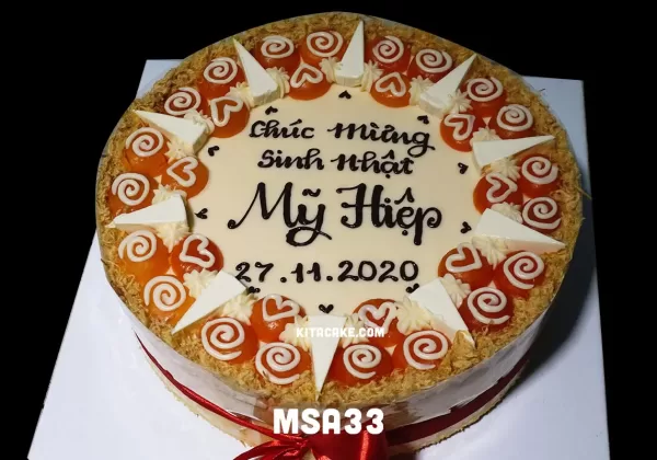 Bánh sinh nhật tặng bạn nữ size 30cm | Chúc mừng sinh nhật Mỹ Hiệp MSA33