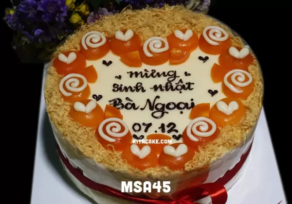 Bánh sinh nhật tặng bà ngoại size 20cm | Mừng sinh nhật Bà Ngoại MSA45