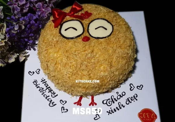 Bánh sinh nhật tỉa hình gà con | Happy birthday Thảo xinh đẹp MSA50