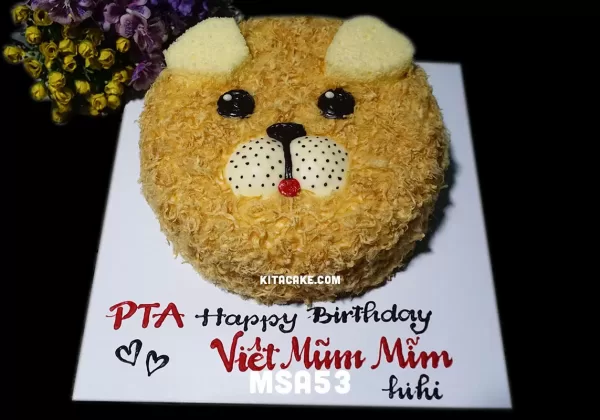 Bánh tỉa hình con chó | PTA Happy birthday Việt Mũm Mĩm MSA53