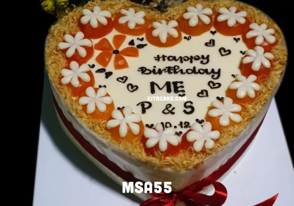 Bánh sinh nhật trái tim tặng mẹ | Happy birthday Mẹ MSA55