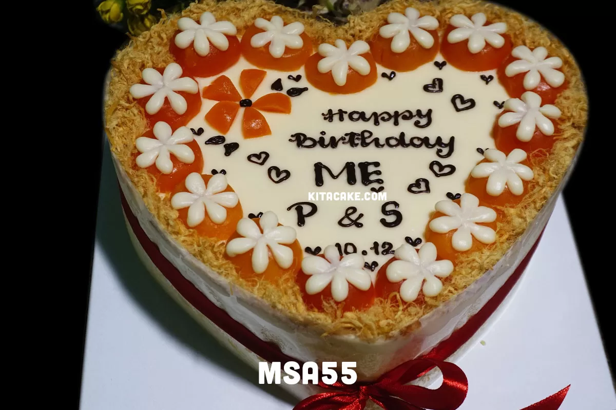 Bánh sinh nhật trái tim tặng mẹ | Happy birthday Mẹ MSA55