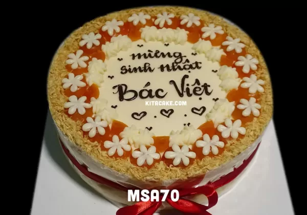 Bánh sinh nhật tặng bác size 25cm | Mùng sinh nhật bác Việt MSA70