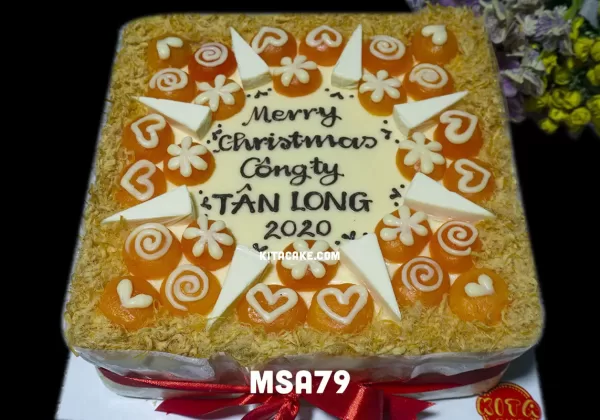 Bánh Giánh Sinh vuông 25cm x 25cm | Merry Christmas Công ty Tân Long MSA79