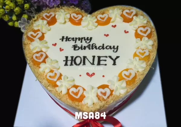 Bánh sinh nhật tặng người yêu trái tim 25cm | Happy birthday Honey MSA84
