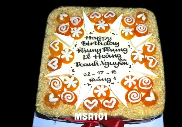Bánh sinh nhật vuông tặng đồng nghiệp | Happy birthday Phụng Phụng - Lê Hoàng - Doanh Nguyễn MSA101
