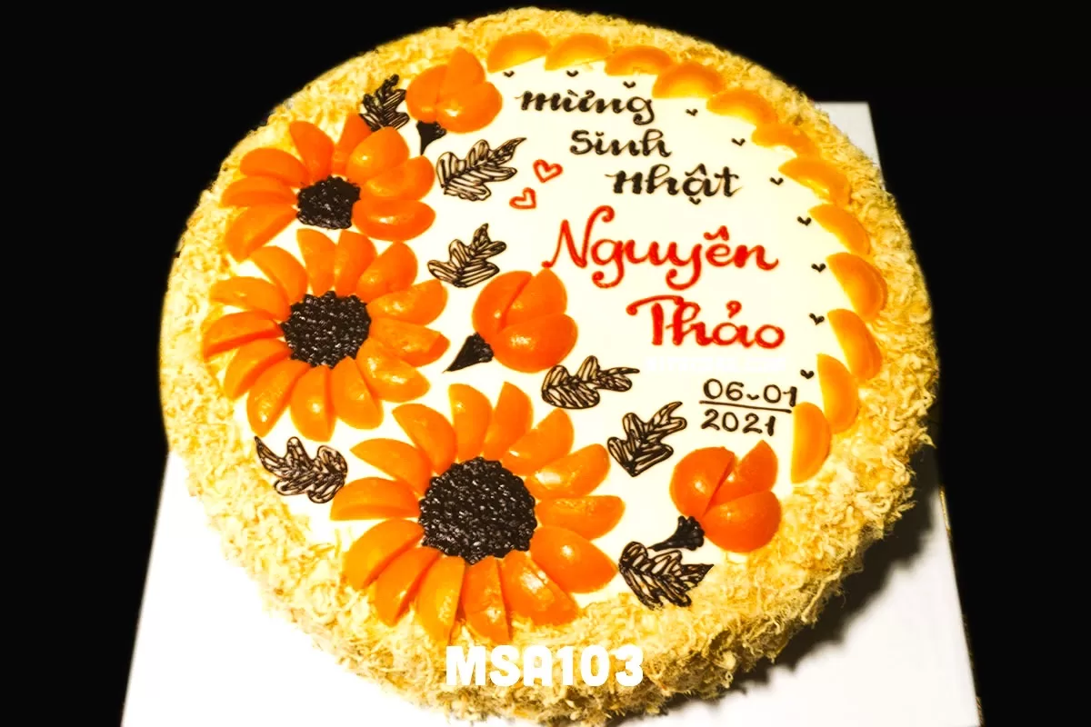 Bánh sinh nhật tặng bạn nữ 30cm | Mừng sinh nhật Nguyên Thảo MSA103