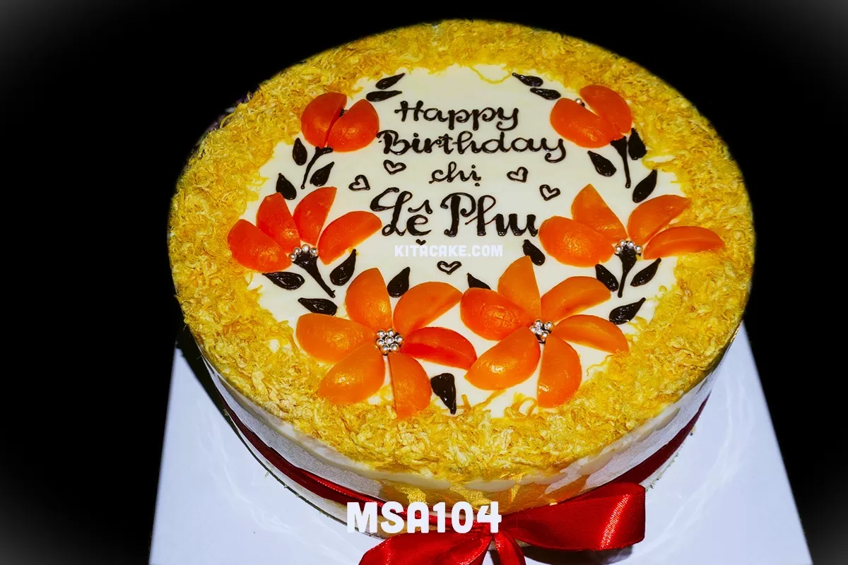 Bánh sinh nhật tặng bạn nữ 25cm | Happy birthday chị Lệ Phu MSA104
