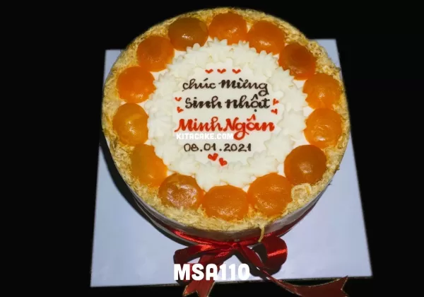 Bánh sinh nhật tặng bạn nữ | Chúc mừng sinh nhật Minh Ngân MSA110