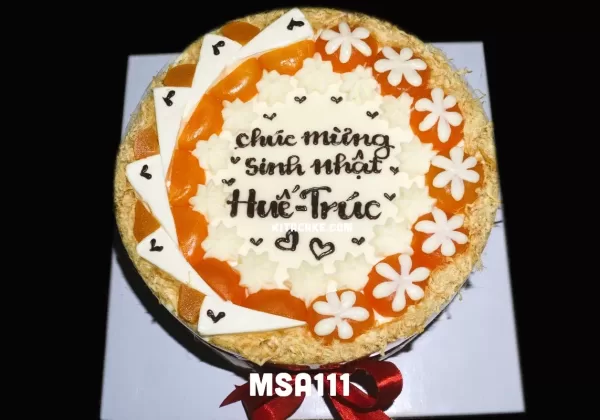 Bánh sinh nhật tặng bạn nữ | Chúc mừng sinh nhật Huế Trúc MSA111