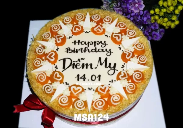 Mẫu bánh sinh nhật tặng bạn nữ | Happy birthday Diễm My MSA124