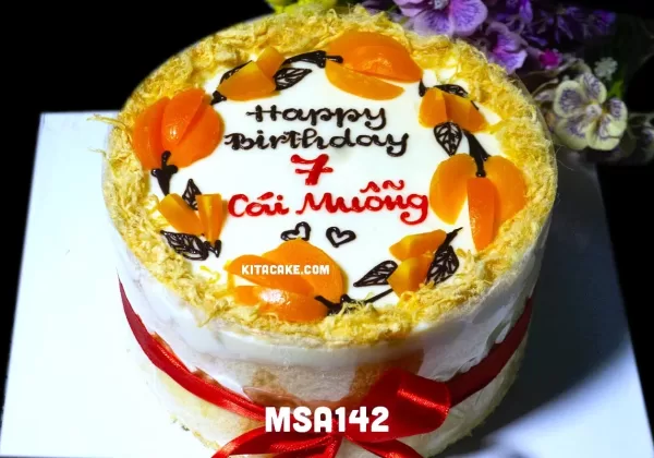 Bánh sinh nhật bông lan trứng muối size nhỏ MSA142